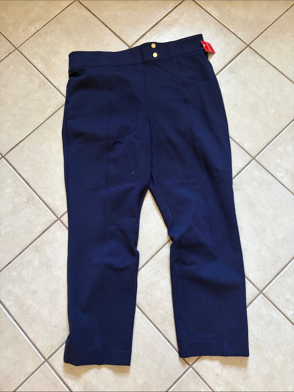 NWT SPANX Ponte Tab Straight Ankle Pants